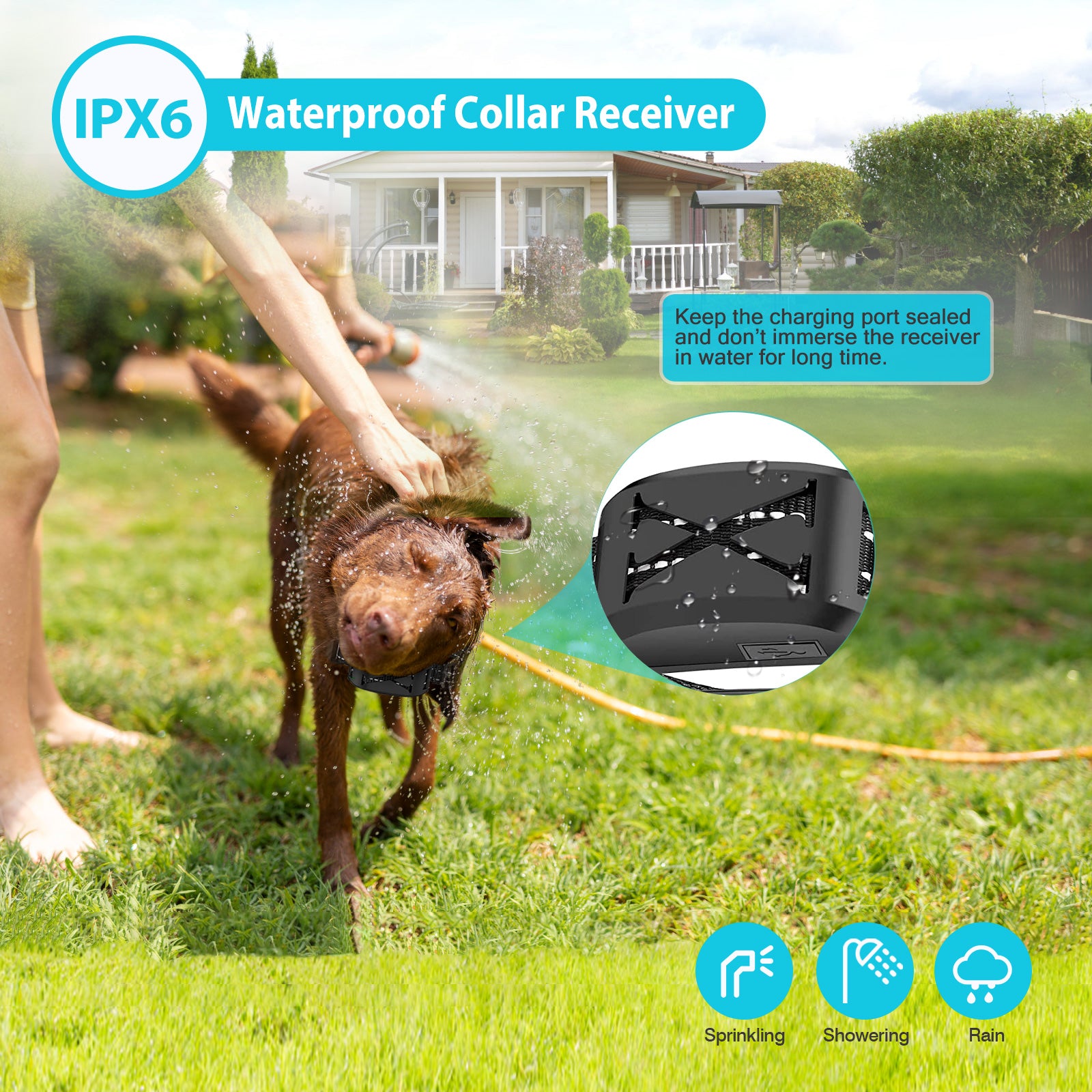 2 In 1 Wireless Electric Dog Fence Waterproof Pet Shock Boundary Containment System Electric Training Collar With 2 Receiver Collars For Small Medium Large Dogs
