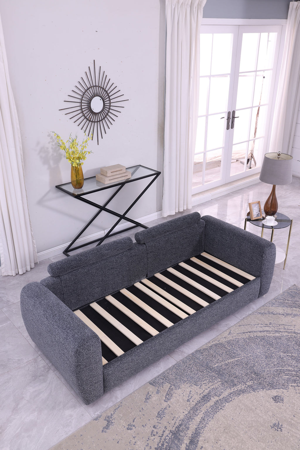Modernes minimalistisches bequemes Stoffsofa in GRAU