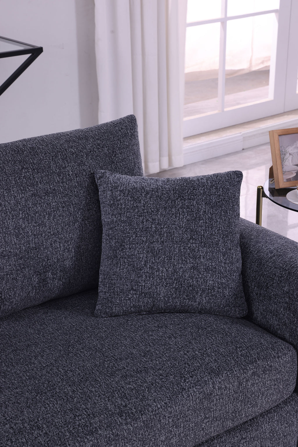 Modernes minimalistisches bequemes Stoffsofa in GRAU