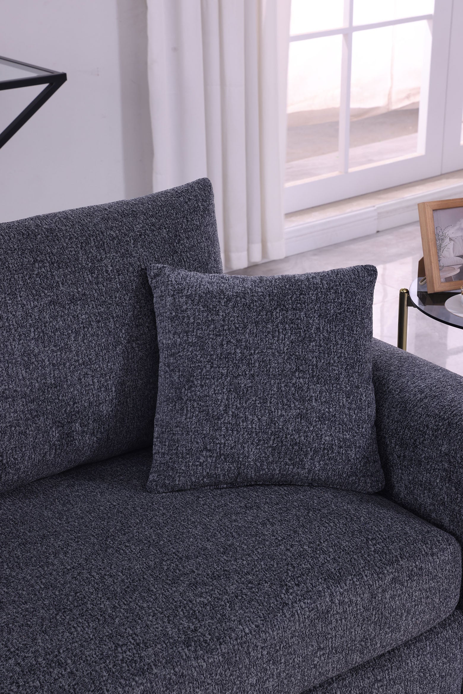 Modernes minimalistisches bequemes Stoffsofa in GRAU