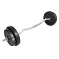 Curl bar with weight plates
