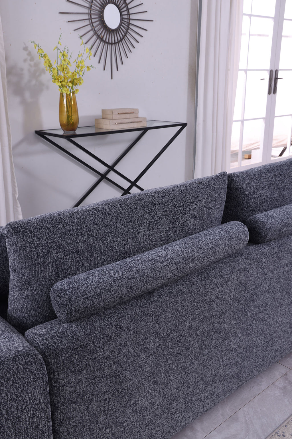 Modernes minimalistisches bequemes Stoffsofa in GRAU