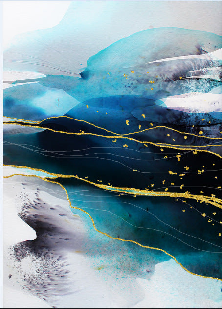 Kreative Linienmalereien im modernen Wohnzimmer